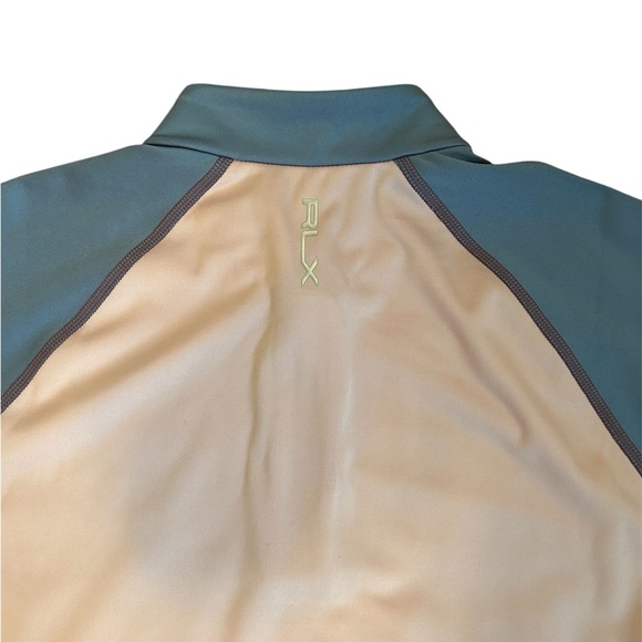 Ralph Lauren RLX Golf Power Stretch Long Sleeve Top, Pink Sand/Channel Blue - Picture 9 of 11